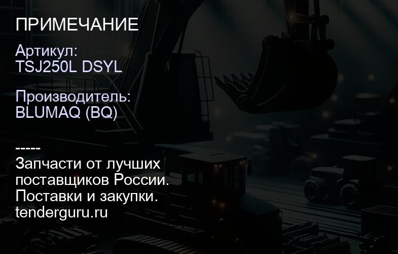 TSJ250L DSYL ПРИМЕЧАНИЕ | купить запчасти